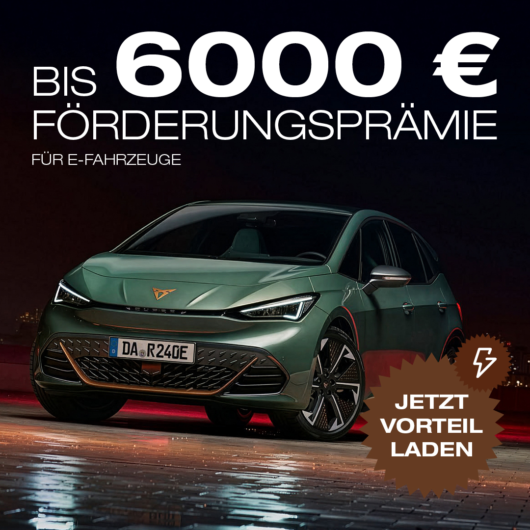 HEADER MOBILE Elektro Förderprämie Cupra