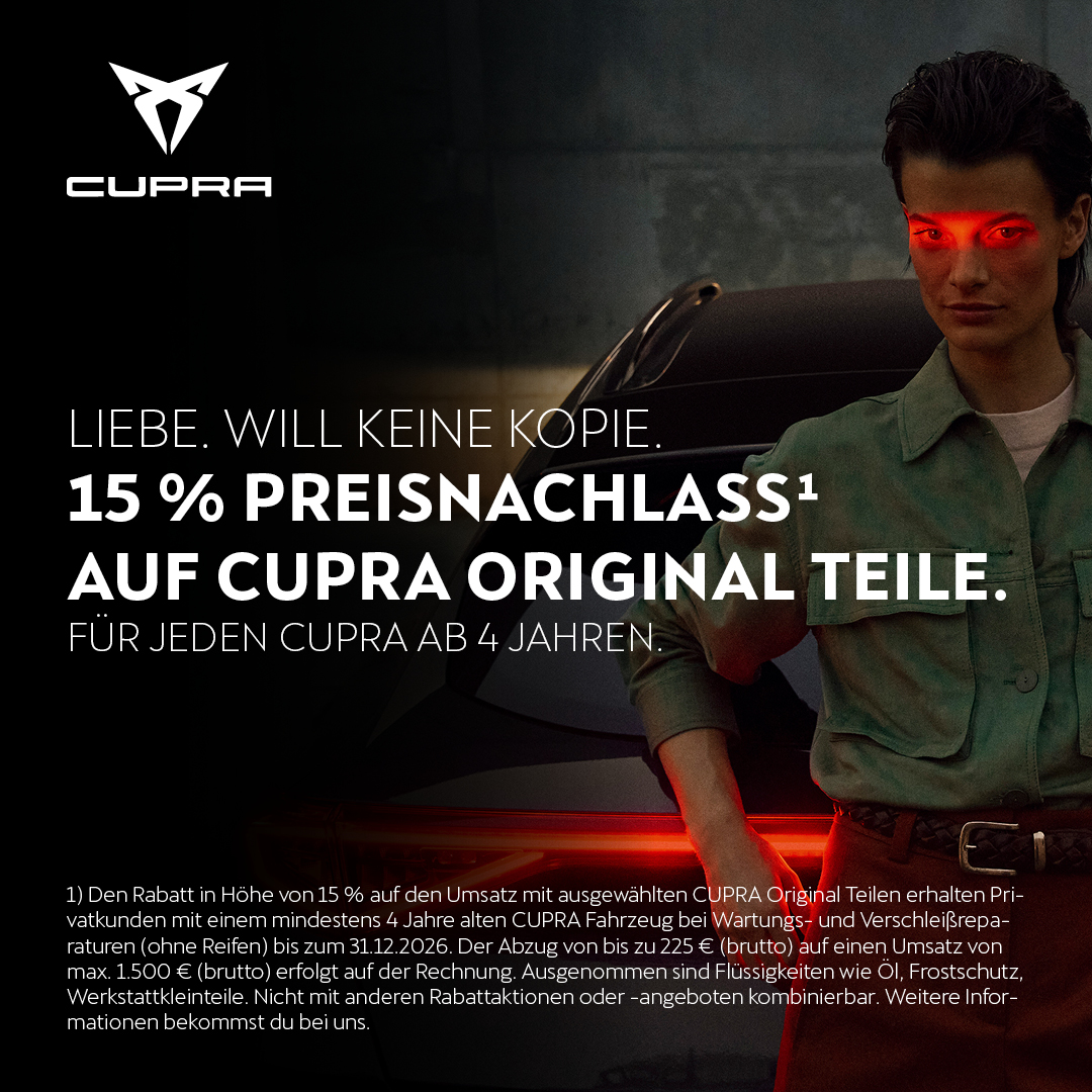 BEITRAGSBILD Cupra Service Originalteile BEITRAGSBILD Cupra Service Originalteile