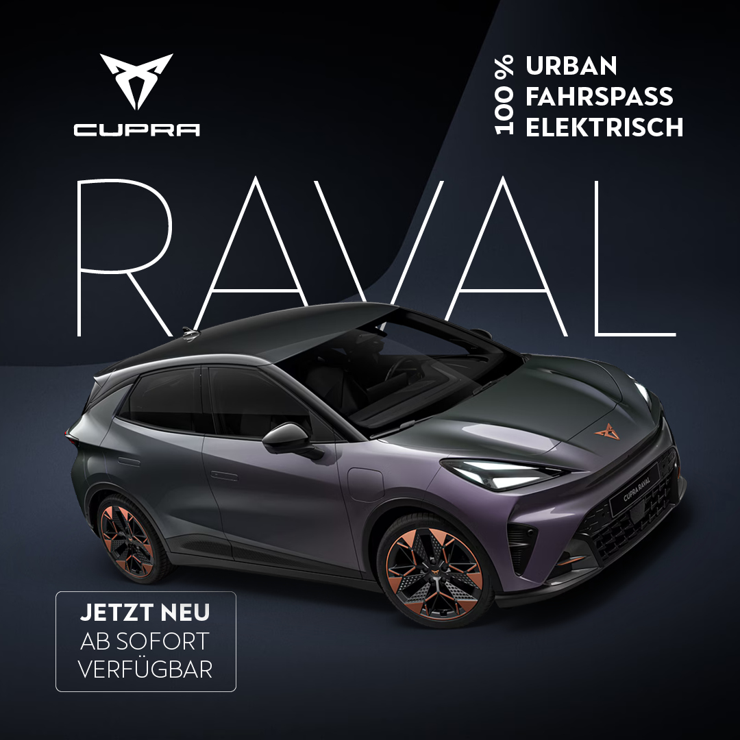 HEADER MOBILE Cupra Raval ab sofort HEADER MOBILE Cupra Raval ab sofort